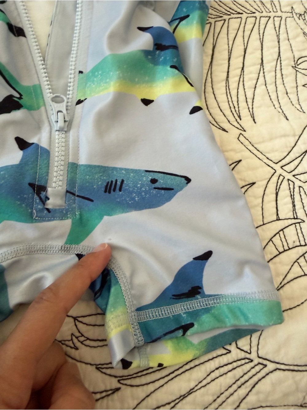 Tea Collection - Shark Rash Guard Swimsuit, 2T - Picture 8 of 10
